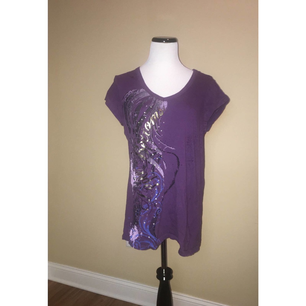 Vintage Apple Bottoms Purple Graphic T-shirt/Top